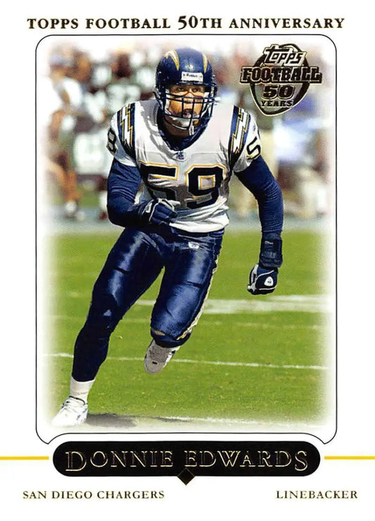 2005 Topps #47 Donnie Edwards NM-MT San Diego Chargers Football Card - Football Card Single