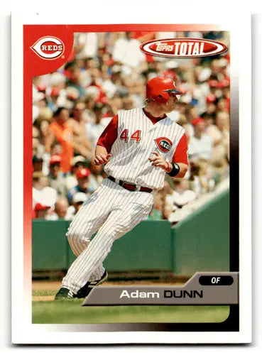 Original gloss baseball card of Adam Dunn from 2005 Topps Total Reds series