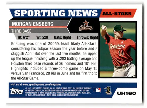 2005 Topps Updates and Highlights #UH160 Morgan Ensberg NM-MT Astros ID:70872 - Baseball Card Single