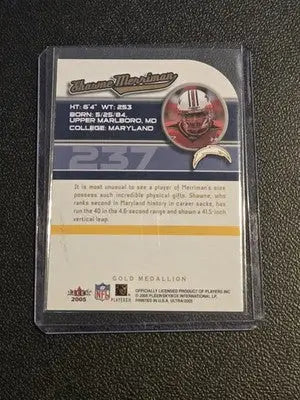 2005 Ultra #237 Shawne Merriman Gold Medallion - Football Card Single
