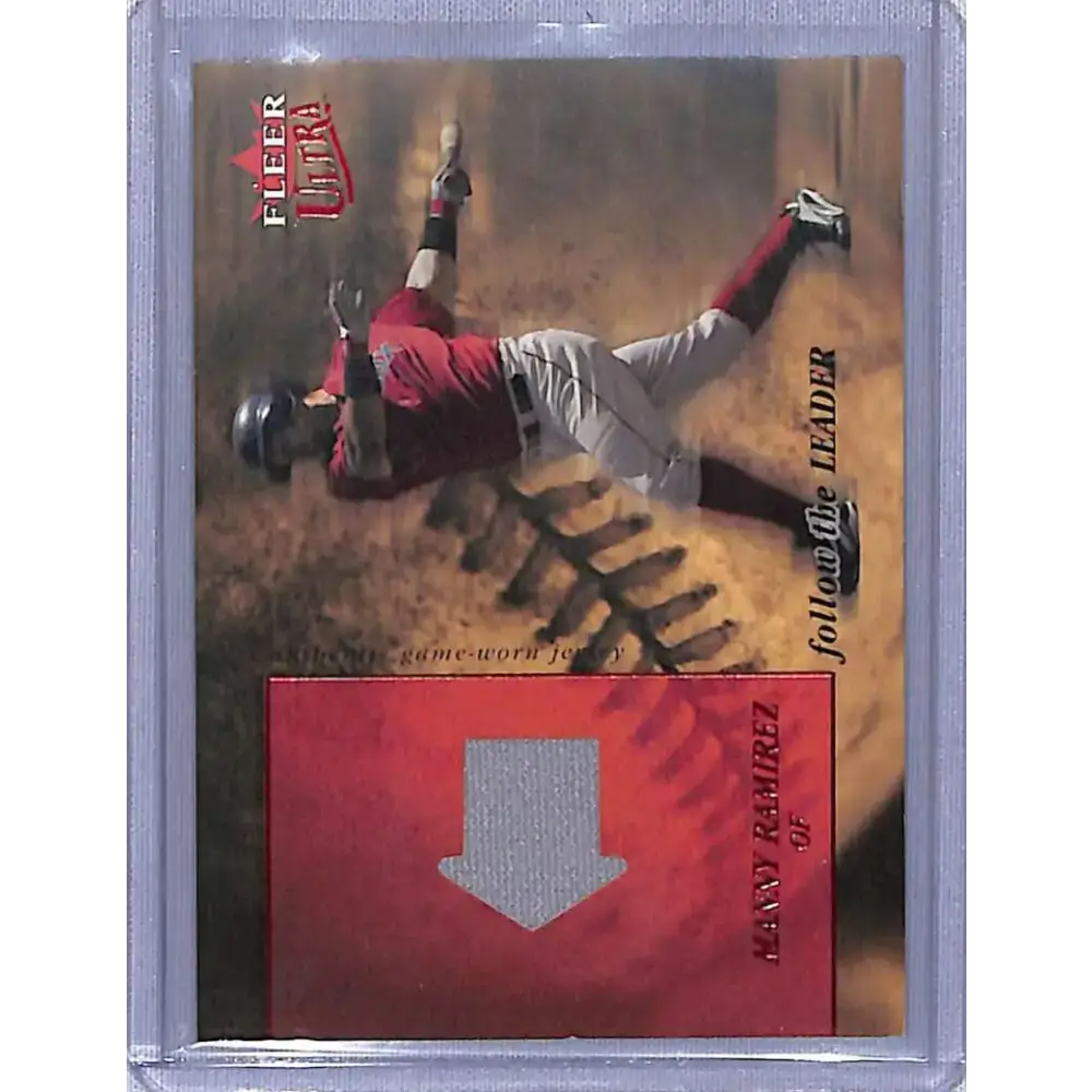 2005 Ultra #FLJ-MR Manny Ramirez Follow the Leader Jersey Copper NM-MT Baseball Card - Baseball Card Single