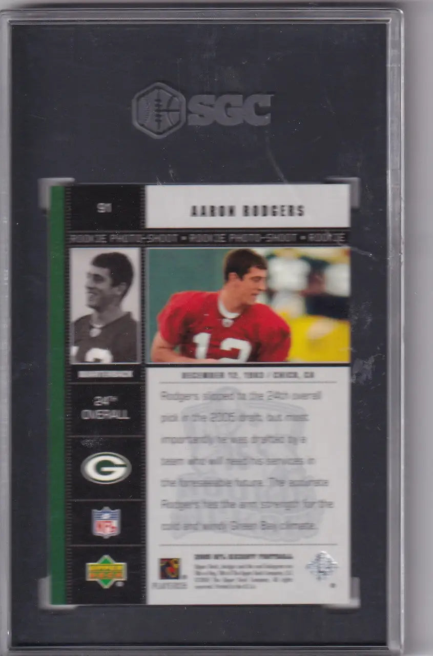 2005 Upper Deck Kickoff SGC 9 #91 Aaron Rodgers - Green Bay Packers - Football Card Single