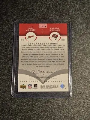 2005 Upper Deck Reflections R.Johnson / C.Williams Cut from the Same Cloth Red - Football Card Single