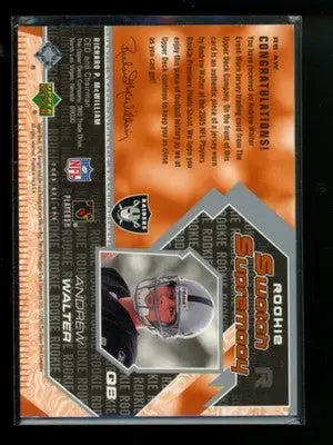 2005 Upper Deck Rookie S Swatch Supremacy Andrew Walter #RS-AW Rookie Jersey - Sports Memorabilia
