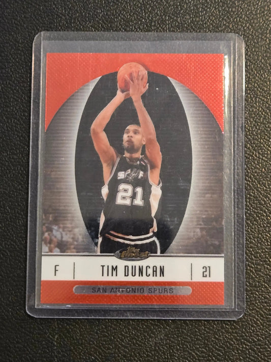 2006-07 Finest #9 Tim Duncan Refractors - Basketball Card Single