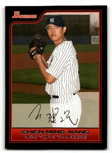 2006 Bowman Chien-Ming Wang Yankees baseball card with original gloss and collectible appeal