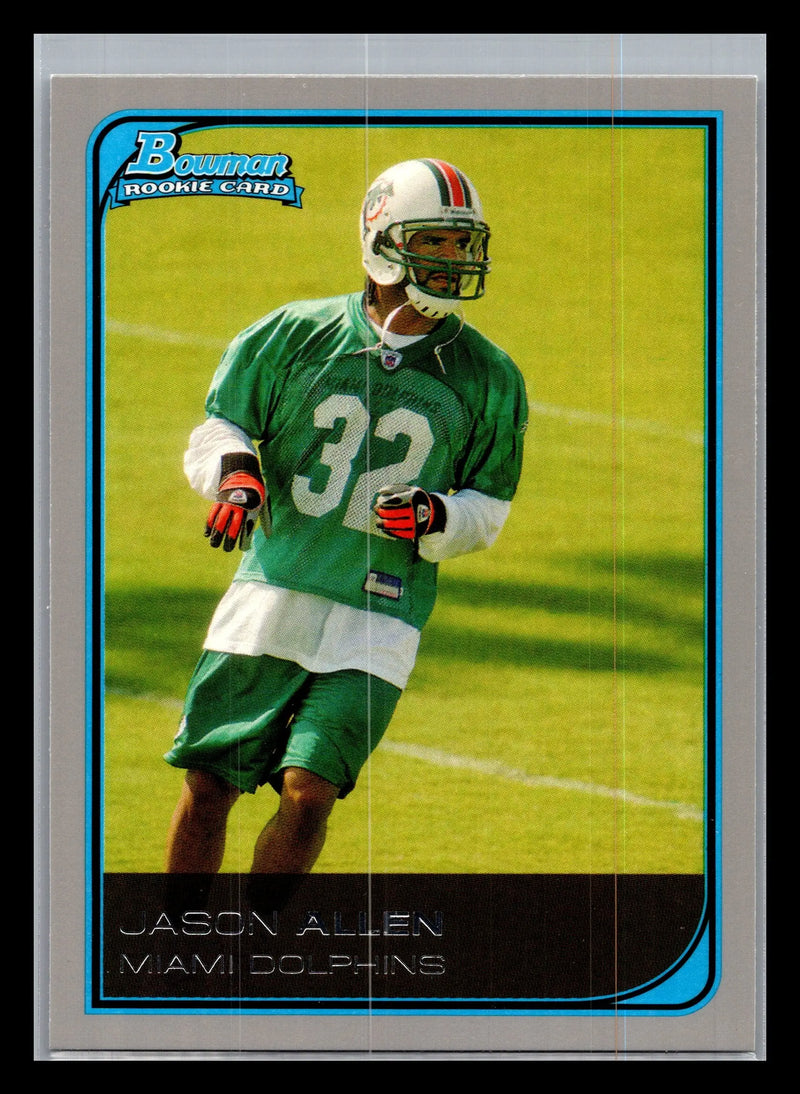2006 Bowman #125 Jason Allen Miami Dolphins Rookie - Football Card Single
