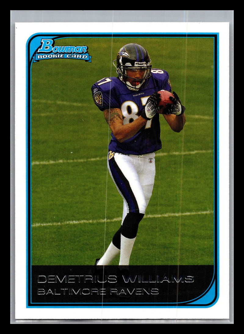 2006 Bowman #147 Demetrius Williams White #/125 Baltimore Ravens Rookie - Football Card Single