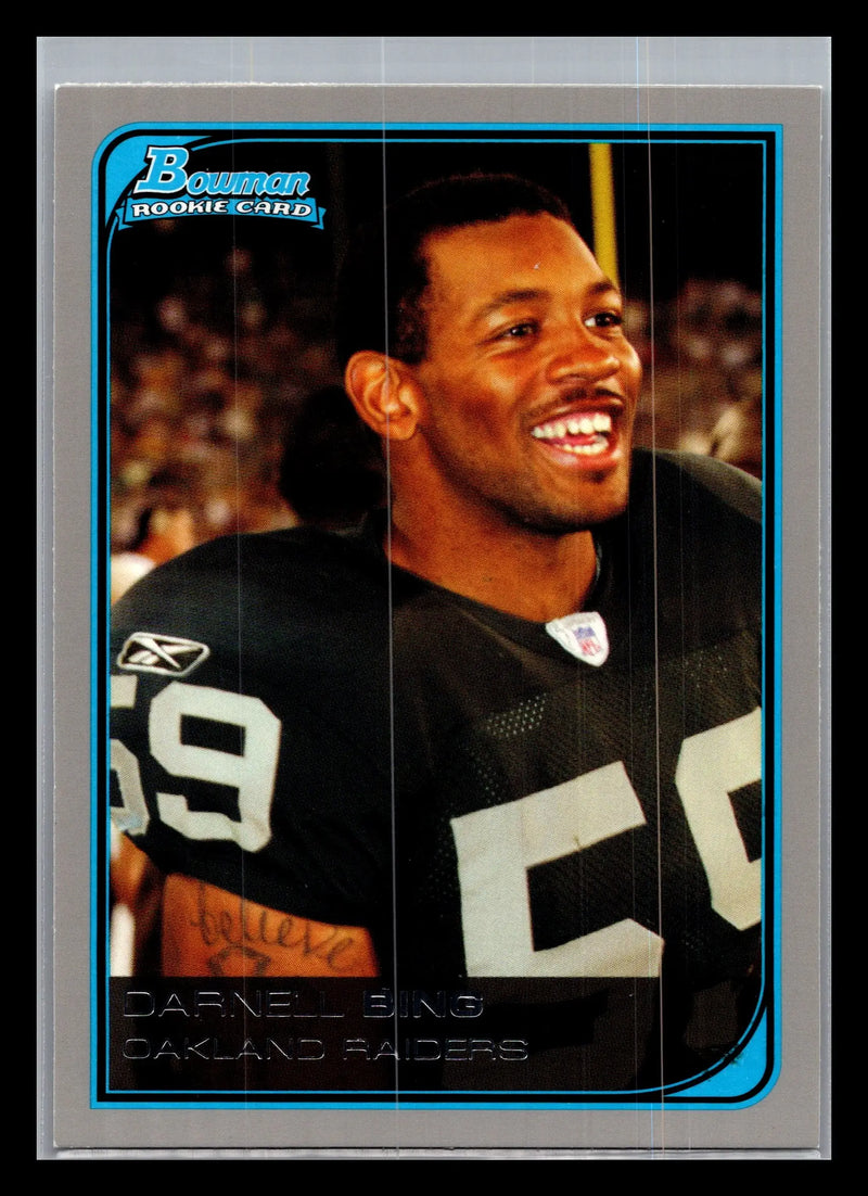2006 Bowman #167 Darnell Bing Oakland Raiders Rookie - Football Card Single