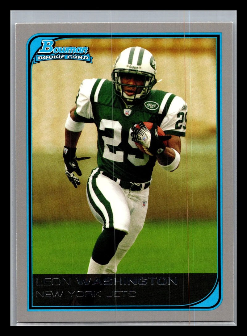2006 Bowman #178 Leon Washington New York Jets Rookie - Football Card Single