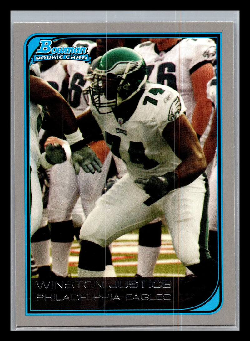2006 Bowman #179 Winston Justice Philadelphia Eagles Rookie - Football Card Single