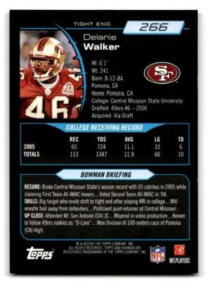2006 Bowman #266 Delanie Walker - Football Card Single