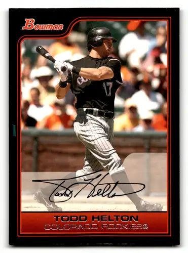 Original gloss Todd Helton baseball card from 2006 Bowman NM Near Mint Rockies