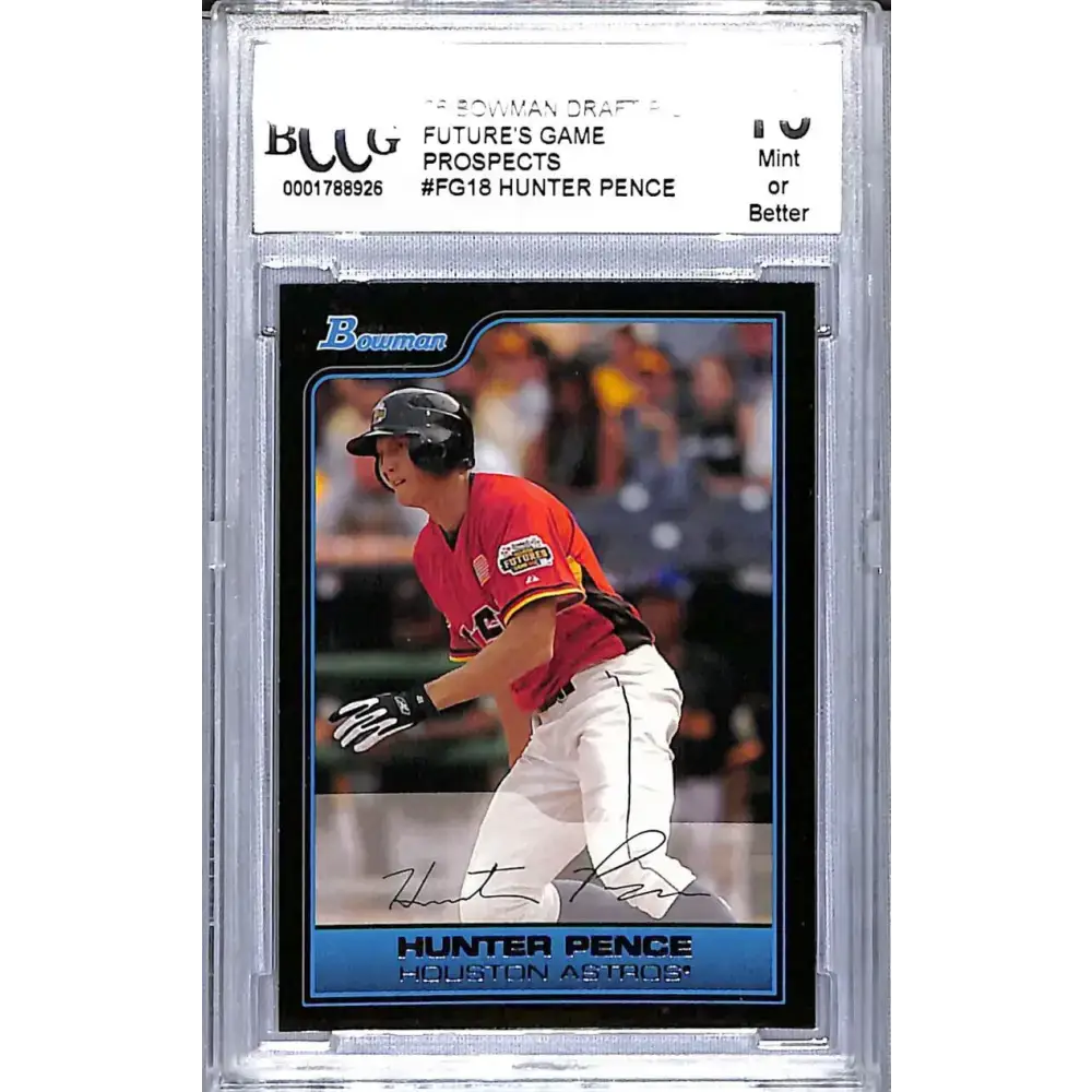 2006 Bowman Draft Picks Future’s Game #FG18 Hunter Pence BCCG 10 Mint or Better Houston Astros - Baseball Card Single