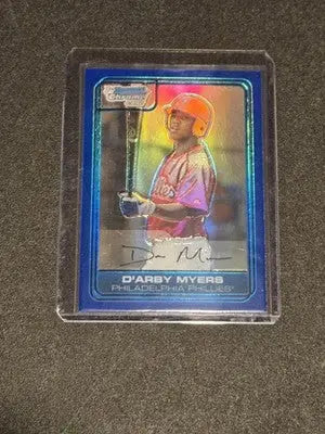2006 Bowman Draft Picks & Prospects #DP25 D’Arby Myers Blue Refractors #/199 - Baseball Card Single
