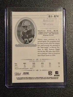 2006 Bowman Sterling #BS-RW Reggie Wayne - Football Card Single
