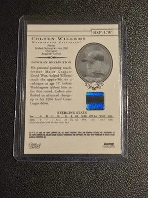 2006 Bowman Sterling #BSP-CW Colton Willems Prospects - Baseball Card Single