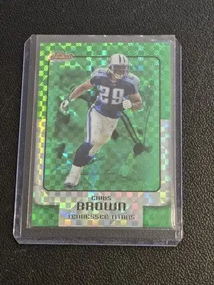 2006 Finest #8 Chris Brown Green Xfractors #/50 - Football Card Single