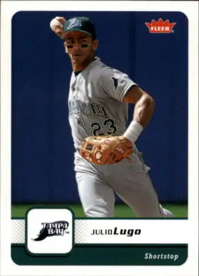 Baseball card featuring Julio Lugo from 2006 Fleer #118 with original gloss and simply sandoval