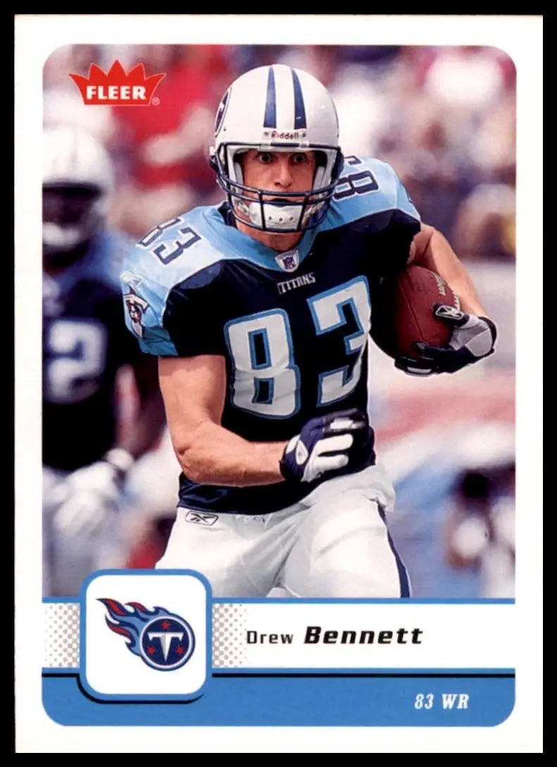 2013 Fleer football card of Drew Bennett, Tennessee Titans wide receiver #83