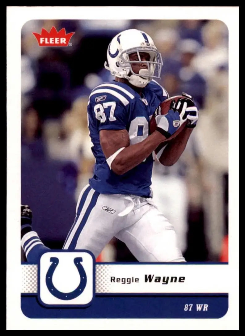 Indianapolis Colts Reggie Wayne 87 football card from 2006 Fleer NFL collection