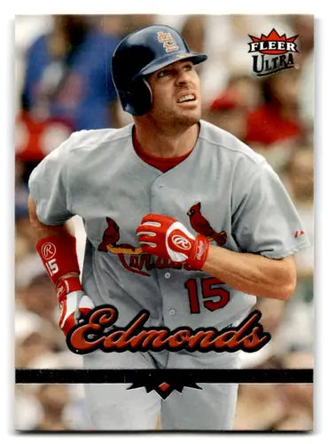 2006 Fleer Ultra Jim Edmonds baseball card with original gloss and Cardinals branding