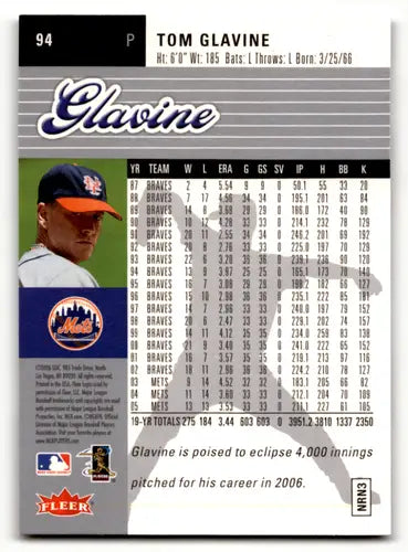 2006 Fleer Ultra #94 Tom Glavine NM Near Mint Mets ID:64202 - Baseball Card Single