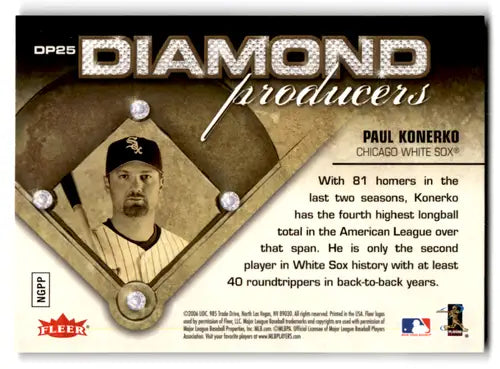 Paul Konerko baseball card from Fleer Ultra Diamond Producers series DP25