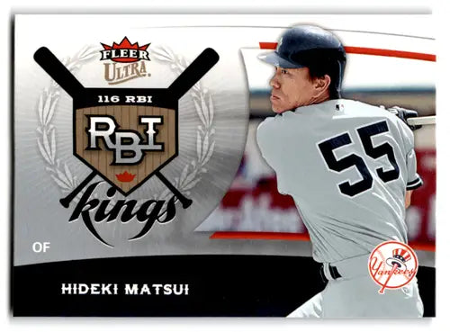 Original gloss Fleer Ultra RBI Kings baseball trading card of Hideki Matsui Yankees