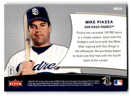 2006 Fleer Ultra RBI Kings Mike Piazza baseball card Padres NM-MT product ID 70299