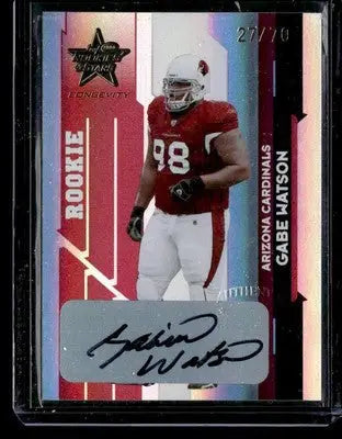 2006 Leaf Rookies & Stars Longevity #105 Gabe Watson Rookie Autographs #/70 - Football Card Single