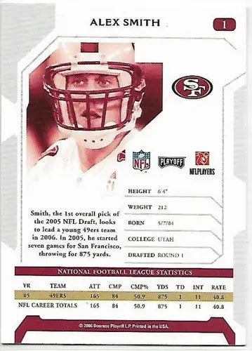 2006 Playoff NFL Playoffs #1 Alex Smith NM-MT - Football Card Single