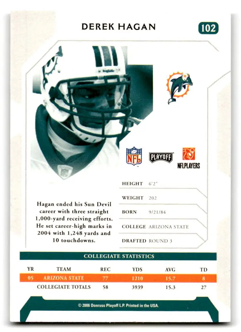 2006 Playoff NFL Playoffs #102 Derek Hagan - Football Card Single