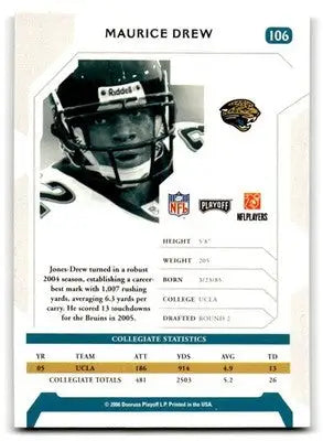 2006 Playoff NFL Playoffs #106 Maurice Drew - Football Card Single