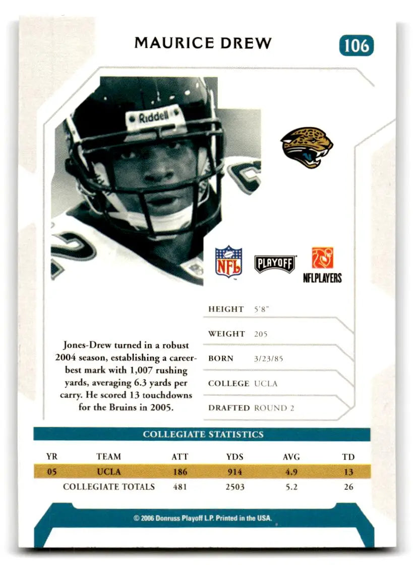 2006 Playoff NFL Playoffs #106 Maurice Drew - Football Card Single