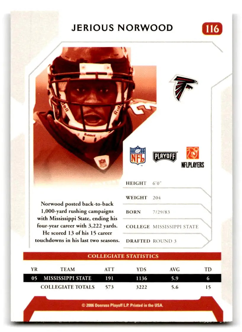 2006 Playoff NFL Playoffs #116 Jerious Norwood - Football Card Single
