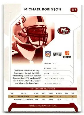 2006 Playoff NFL Playoffs #117 Michael Robinson - Football Card Single