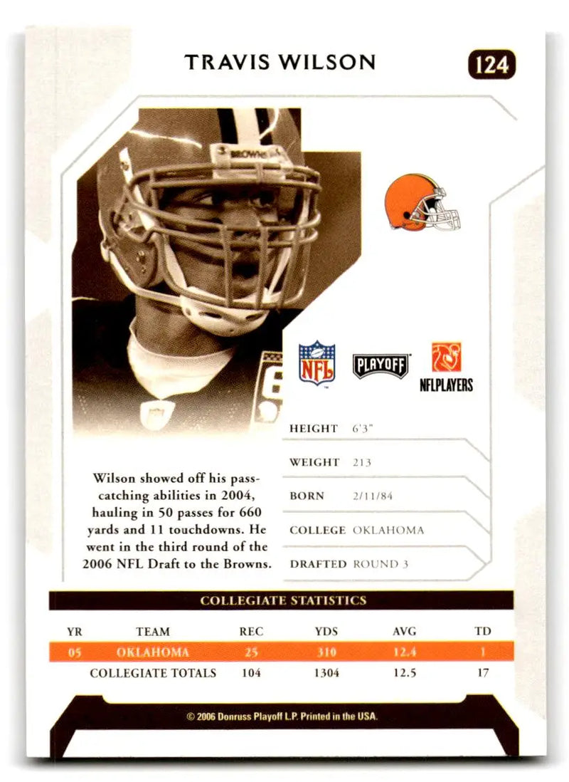 2006 Playoff NFL Playoffs #124 Travis Wilson - Football Card Single