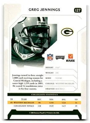 2006 Playoff NFL Playoffs #127 Greg Jennings - Football Card Single
