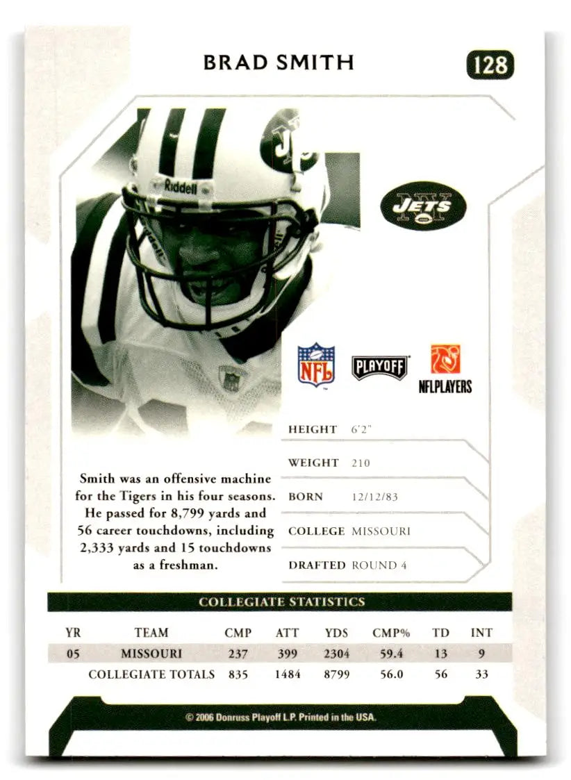 2006 Playoff NFL Playoffs #128 Brad Smith - Football Card Single