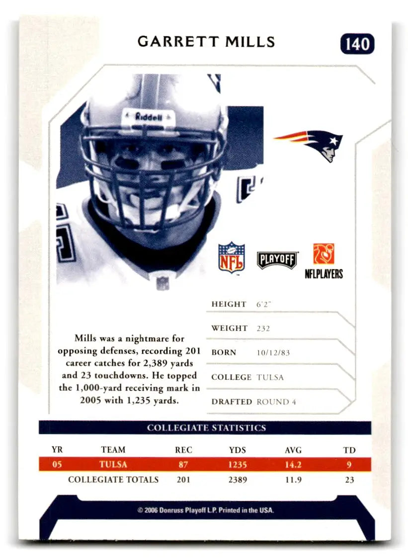 2006 Playoff NFL Playoffs #140 Garrett Mills - Football Card Single