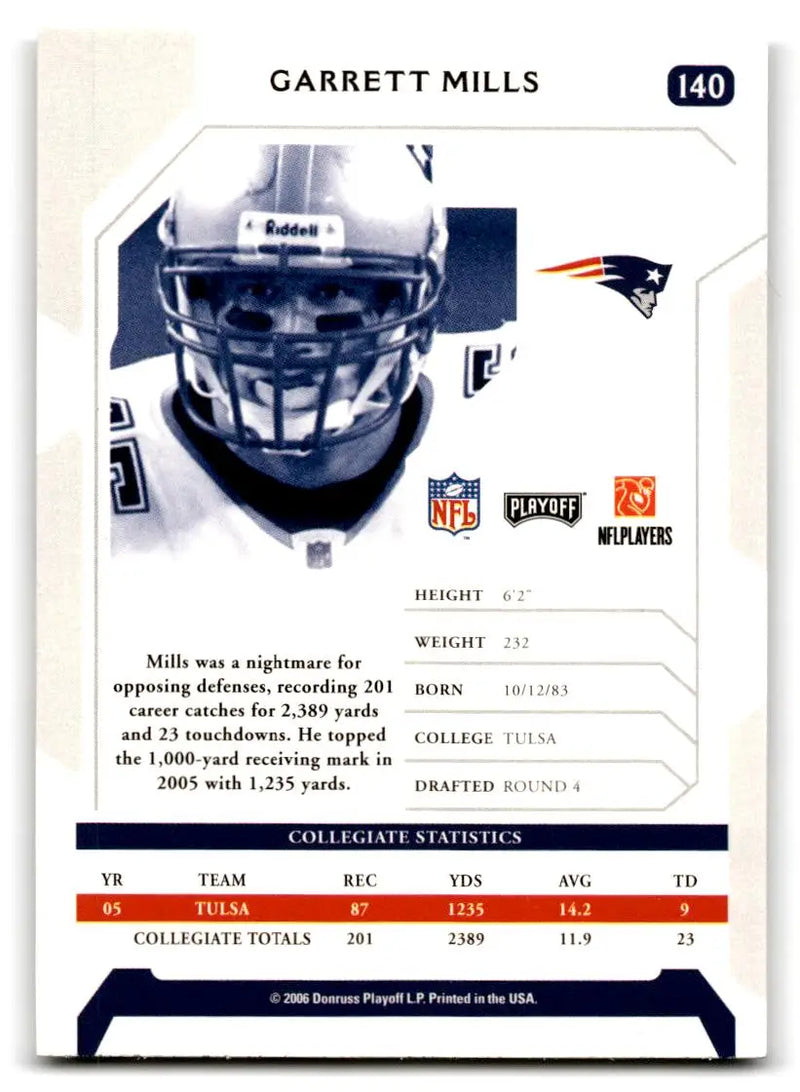 2006 Playoff NFL Playoffs #140 Garrett Mills - Football Card Single