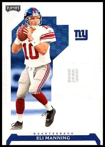 Eli Manning football card from 2006 Playoff NFL Playoffs featuring NY Giants player