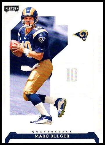 Marc Bulger NFL playoffs football card with original gloss from 2006 Playoff Rams