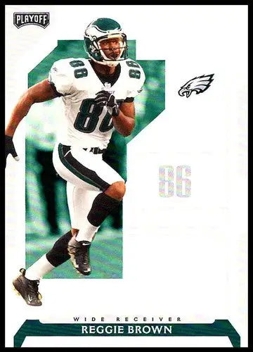 Original gloss Reggie Brown football card from NFL Playoffs series, 2006 Playoff Eagles
