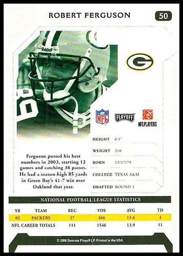2006 Playoff NFL Playoffs #50 Robert Ferguson NM Near Mint Packers ID:64621 - Football Card Single