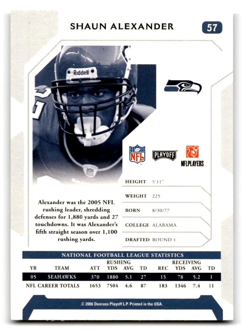 2006 Playoff NFL Playoffs #57 Shaun Alexander - Football Card Single