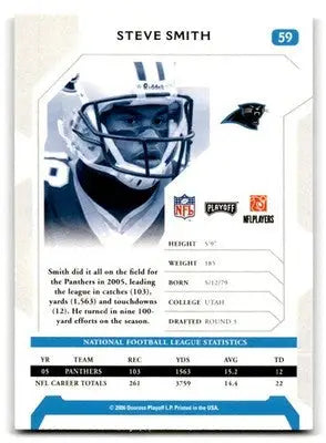 2006 Playoff NFL Playoffs #59 Steve Smith - Football Card Single