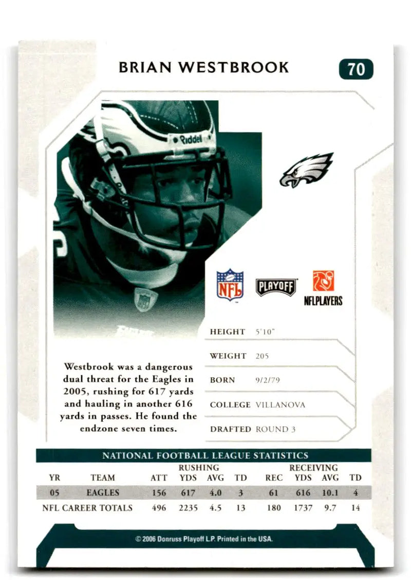 2006 Playoff NFL Playoffs #70 Brian Westbrook - Football Card Single