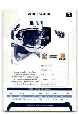 2006 Playoff NFL Playoffs #73 Vince Young - Football Card Single